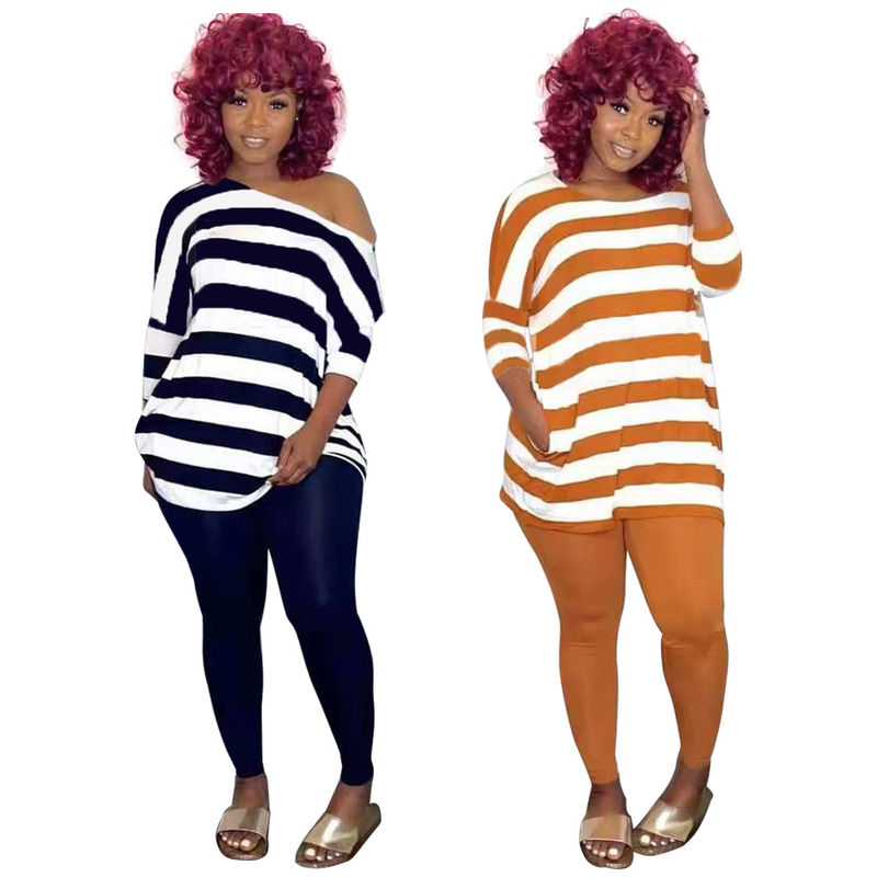 2021 Anti-UV Casual 2 Piece Set Strip Leisure Off Shoulder Set Top And Pants Set Correndo Trajes de Corrida