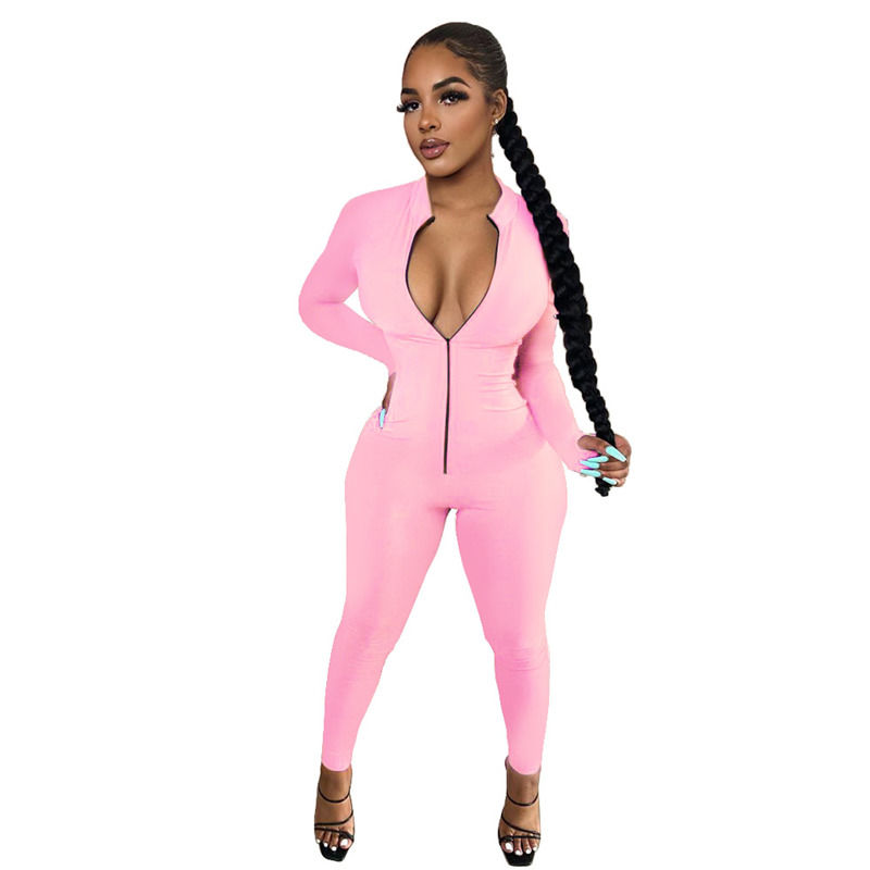 Novos Antibacterial Drop Spring One-Piece Set Equipes Vestuário Desportivo Traje de longa manga Calças de fecho Overalls