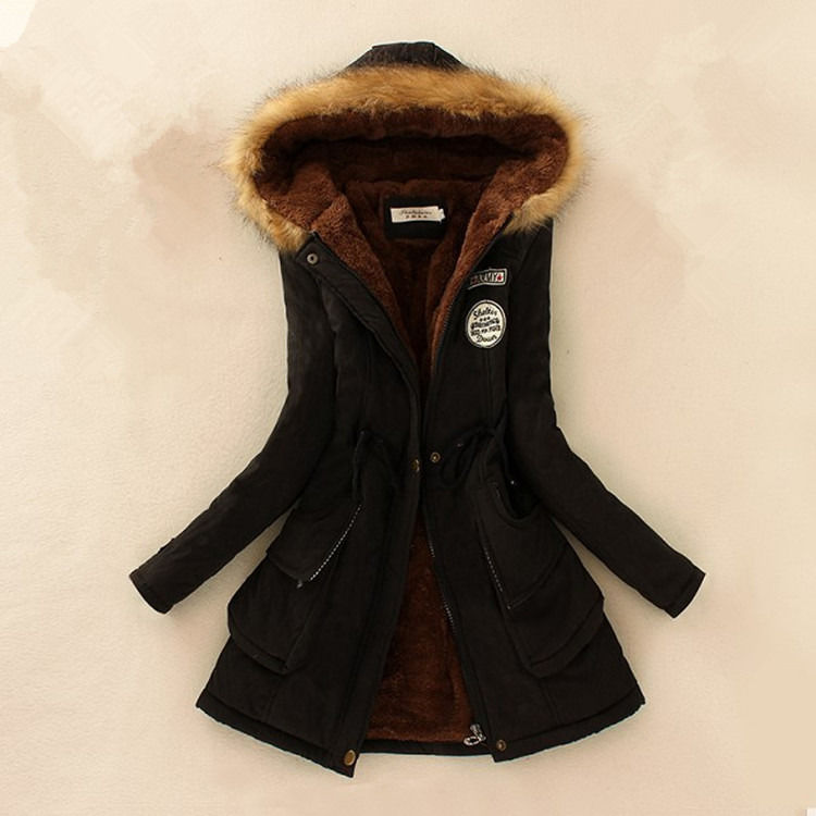 Casaco de Inverno 2019 Mulheres Respirável Casual Casaco Parka Espesso Com Forro de Lana Quente