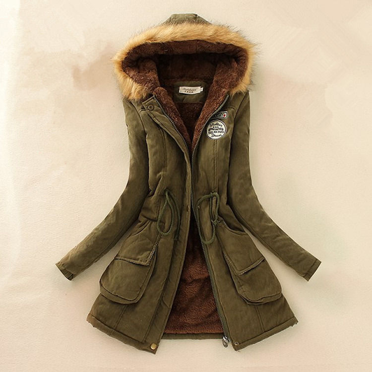 Casaco de Inverno 2019 Mulheres Respirável Casual Casaco Parka Espesso Com Forro de Lana Quente