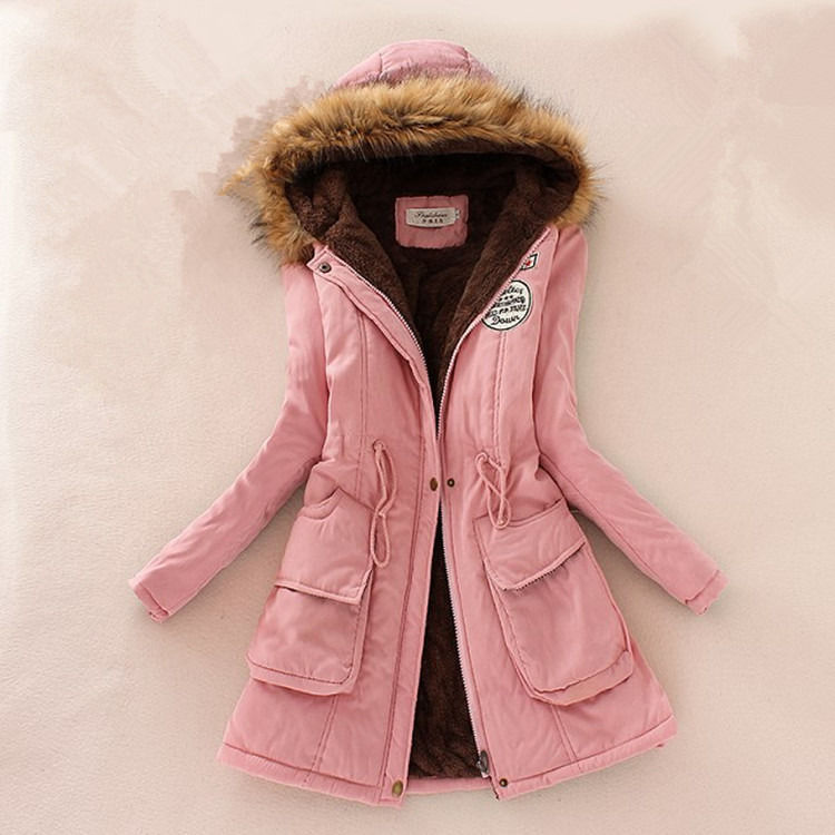 Casaco de inverno grosso casaco de inverno de mulher casaco de parka casaco com revestimento de colarinho quente de pele casaco de lã grosso