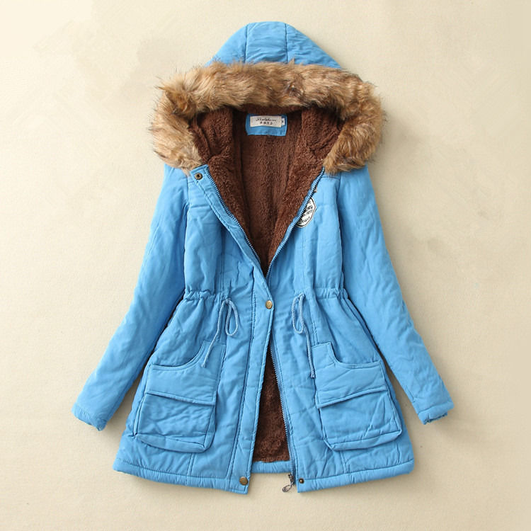 Casaco de inverno grosso casaco de inverno de mulher casaco de parka casaco com revestimento de colarinho quente de pele casaco de lã grosso