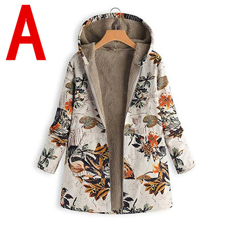 Impressão Floral Íntegro Canvas Hoodie Último Velocidade Calor Capa de Mulheres Inverno Jaqueta fina