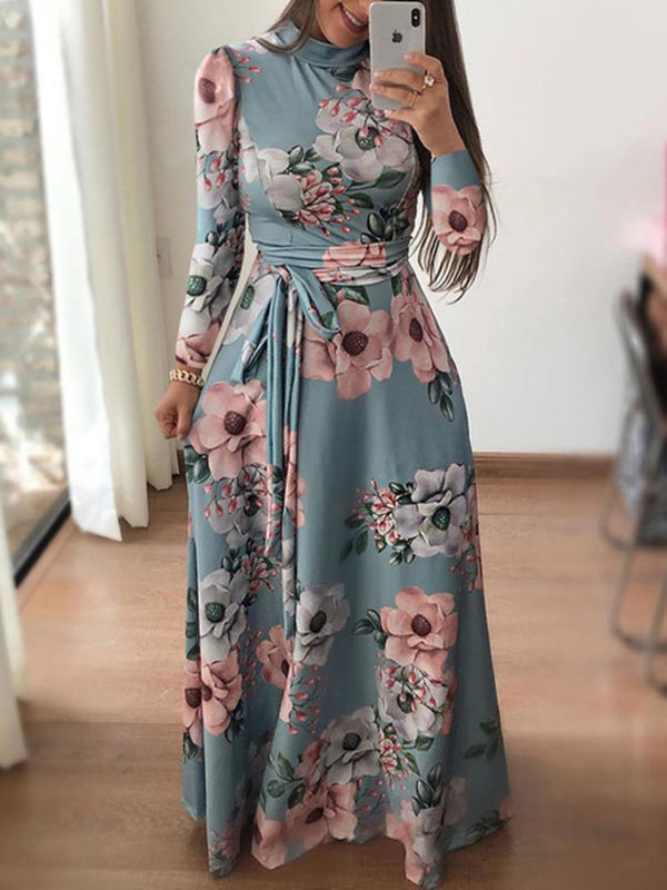 Fábrica Fábrica Vestido de final de ano anti-estático Quente Formal Manga Longa Vestido Maxi