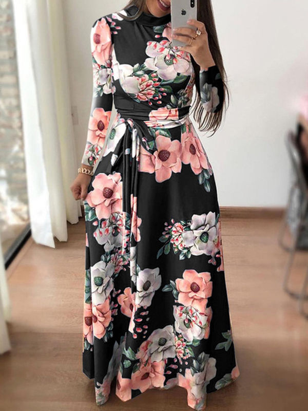 Fábrica Fábrica Vestido de final de ano anti-estático Quente Formal Manga Longa Vestido Maxi